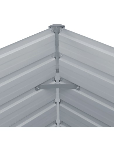 Jardinière 129 x 129 x 46 cm cm Acier galvanisé Gris