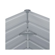 Jardinière 129 x 129 x 46 cm cm Acier galvanisé Gris