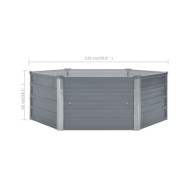 Jardinière 129 x 129 x 46 cm cm Acier galvanisé Gris