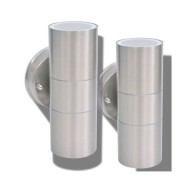 Applique murale LED d'extérieur 2 pcs Acier inoxydable haut bas