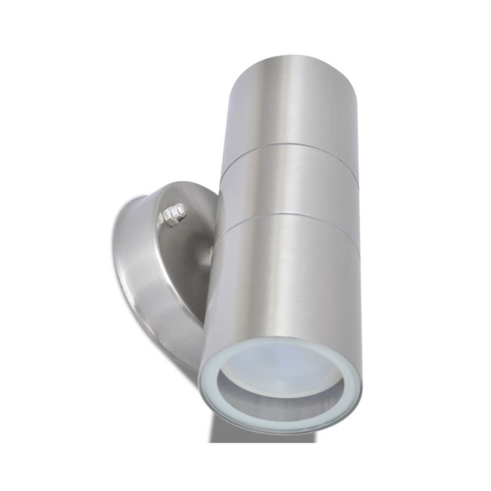 Applique murale LED d'extérieur 2 pcs Acier inoxydable haut bas
