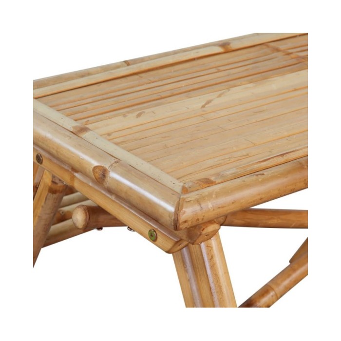 Table de pique-nique 120 x 120 x 78 cm Bambou