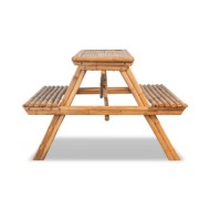 Table de pique-nique 120 x 120 x 78 cm Bambou
