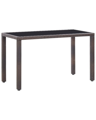 Salon de jardin encastrable et coussins 5 pcs Rotin Marron