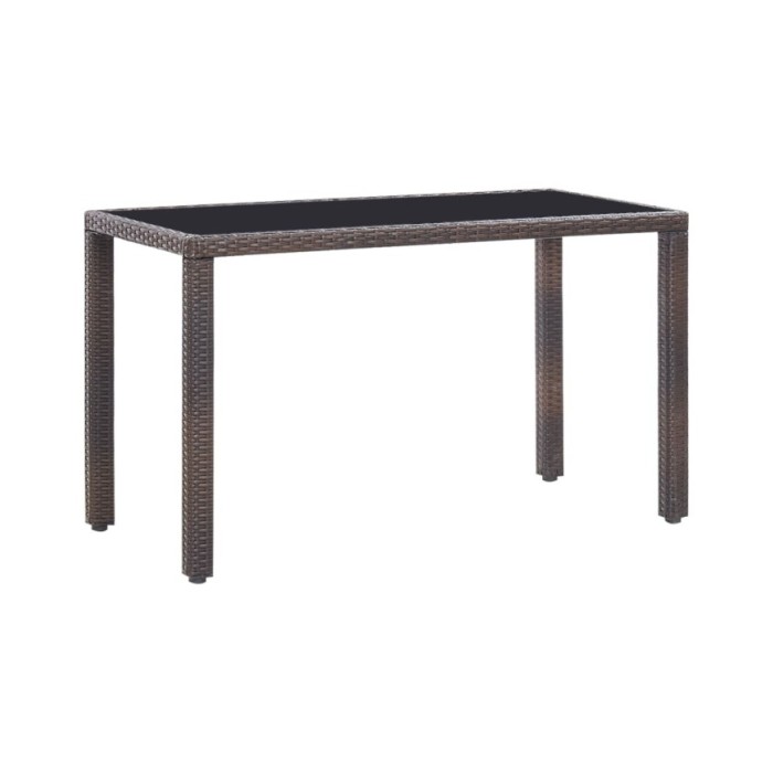 Salon de jardin encastrable et coussins 5 pcs Rotin Marron