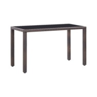 Salon de jardin encastrable et coussins 5 pcs Rotin Marron