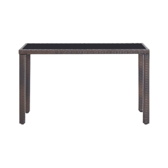 Salon de jardin encastrable et coussins 5 pcs Rotin Marron