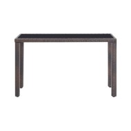 Salon de jardin encastrable et coussins 5 pcs Rotin Marron