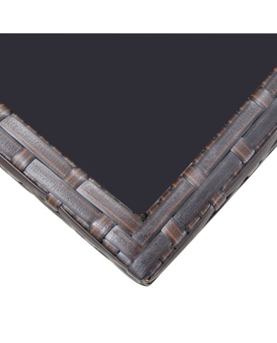 Salon de jardin encastrable et coussins 5 pcs Rotin Marron