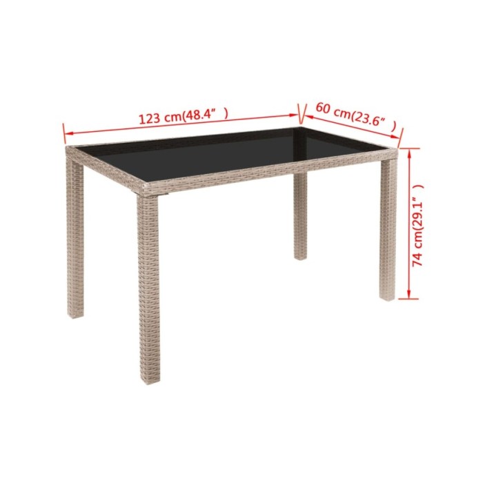 Salon de jardin encastrable avec coussins 5 pcs Rotin Beige