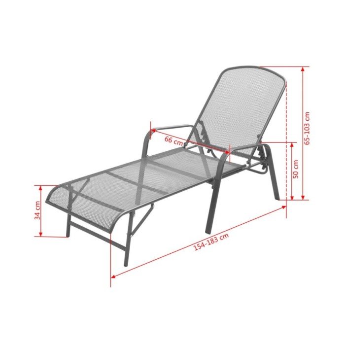 Chaise longue Acier Anthracite