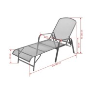 Chaise longue Acier Anthracite