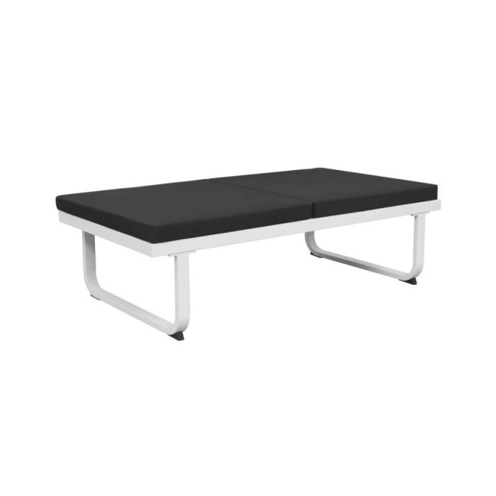 Salon de jardin 4 pcs et coussins Aluminium Noir