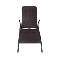 Chaise longue pliable Rotin synthétique Marron