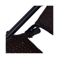 Chaise longue pliable Rotin synthétique Marron