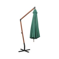 Parasol 350 cm Poteau en bois Vert