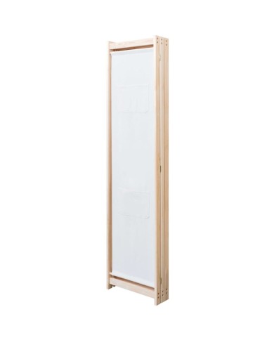 Cloison de séparation 3 panneaux Crème 120x170x4 cm Tissu