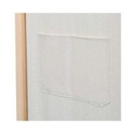 Cloison de séparation 3 panneaux Crème 120x170x4 cm Tissu