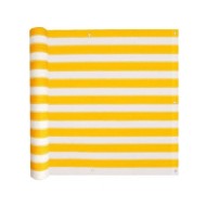 Écran de balcon PEHD 75 x 600 cm Jaune et blanc