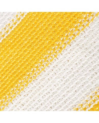 Écran de balcon PEHD 75 x 600 cm Jaune et blanc
