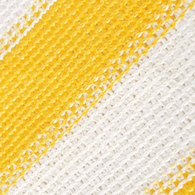 Écran de balcon PEHD 75 x 600 cm Jaune et blanc