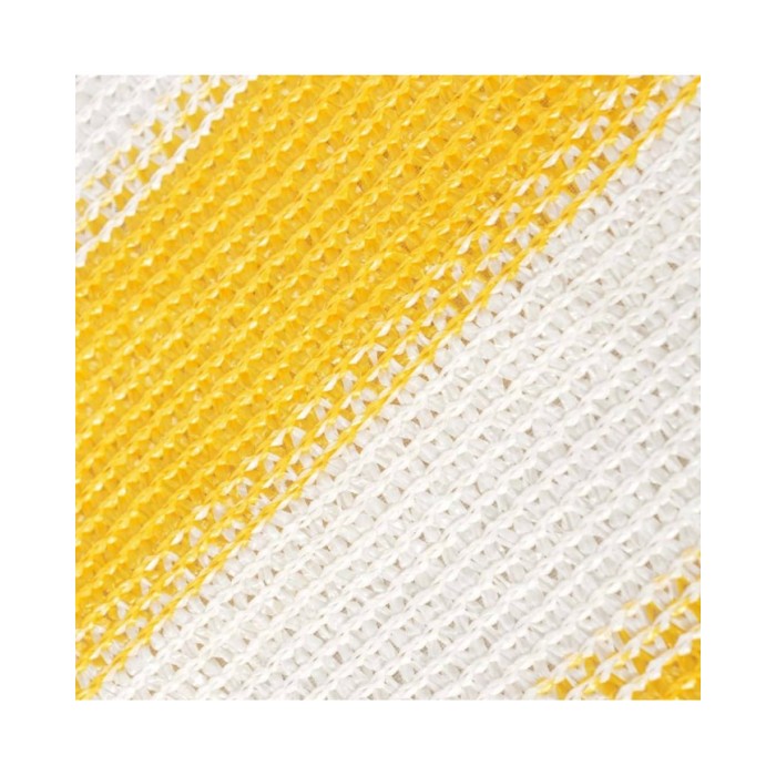 Écran de balcon PEHD 75 x 600 cm Jaune et blanc