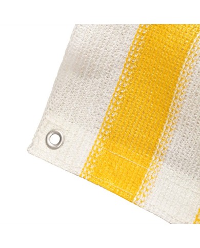 Écran de balcon PEHD 75 x 600 cm Jaune et blanc
