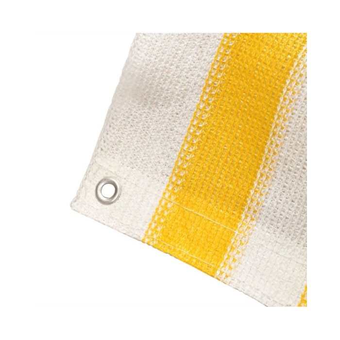Écran de balcon PEHD 75 x 600 cm Jaune et blanc