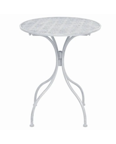 Ensemble de bistro 3 pcs Acier Blanc grisâtre