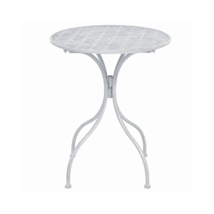 Ensemble de bistro 3 pcs Acier Blanc grisâtre
