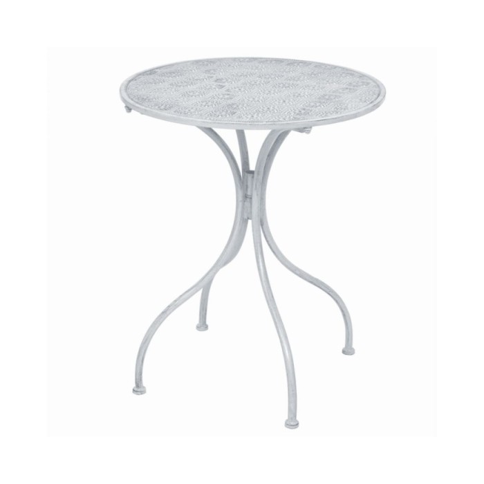 Ensemble de bistro 3 pcs Acier Blanc grisâtre