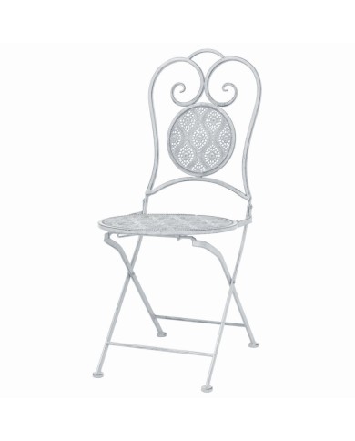 Ensemble de bistro 3 pcs Acier Blanc grisâtre