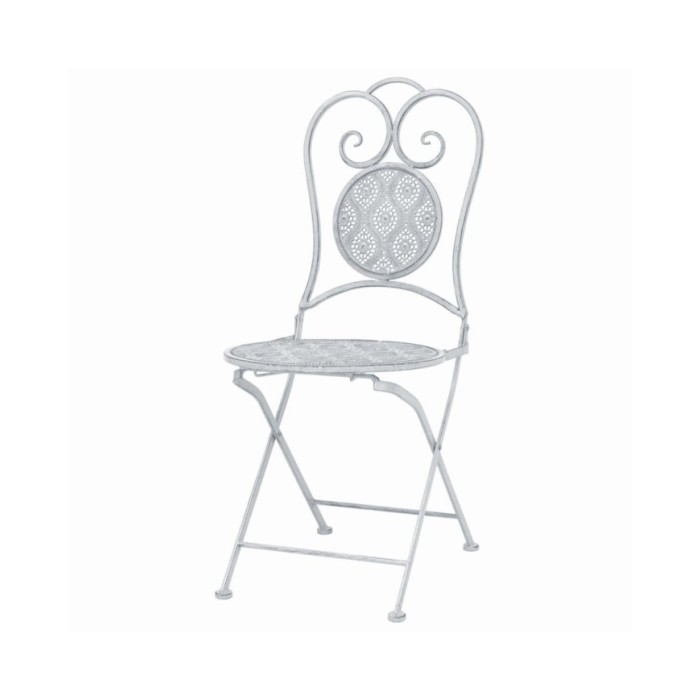Ensemble de bistro 3 pcs Acier Blanc grisâtre