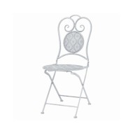 Ensemble de bistro 3 pcs Acier Blanc grisâtre