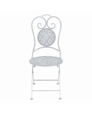 Ensemble de bistro 3 pcs Acier Blanc grisâtre