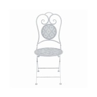 Ensemble de bistro 3 pcs Acier Blanc grisâtre