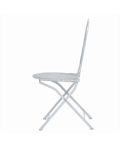 Ensemble de bistro 3 pcs Acier Blanc grisâtre