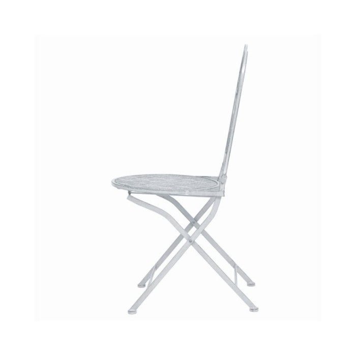 Ensemble de bistro 3 pcs Acier Blanc grisâtre