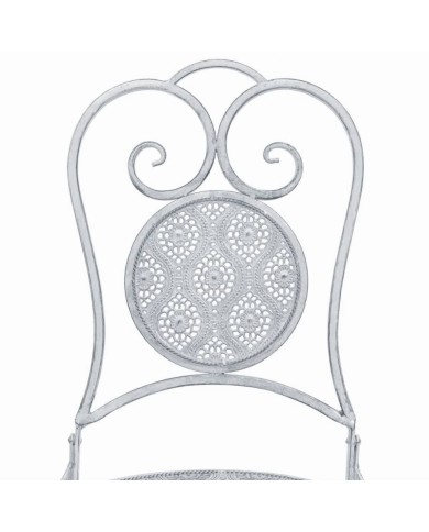 Ensemble de bistro 3 pcs Acier Blanc grisâtre