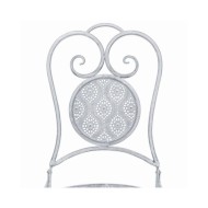 Ensemble de bistro 3 pcs Acier Blanc grisâtre