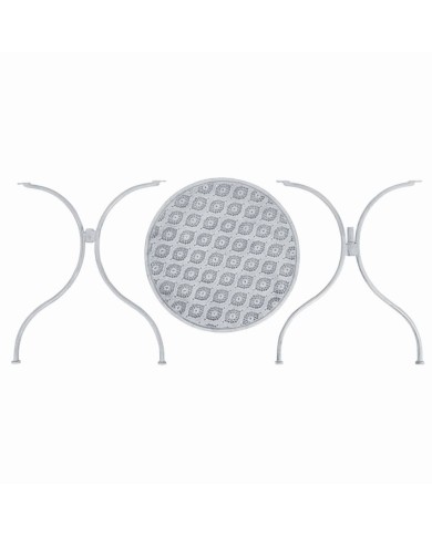 Ensemble de bistro 3 pcs Acier Blanc grisâtre