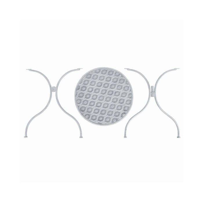Ensemble de bistro 3 pcs Acier Blanc grisâtre