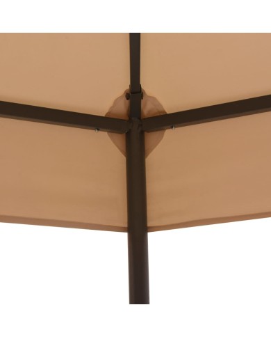 Chapiteau tente de jardin Hexagonal Beige 323 x 265 cm
