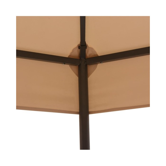 Chapiteau tente de jardin Hexagonal Beige 323 x 265 cm