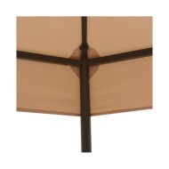 Chapiteau tente de jardin Hexagonal Beige 323 x 265 cm