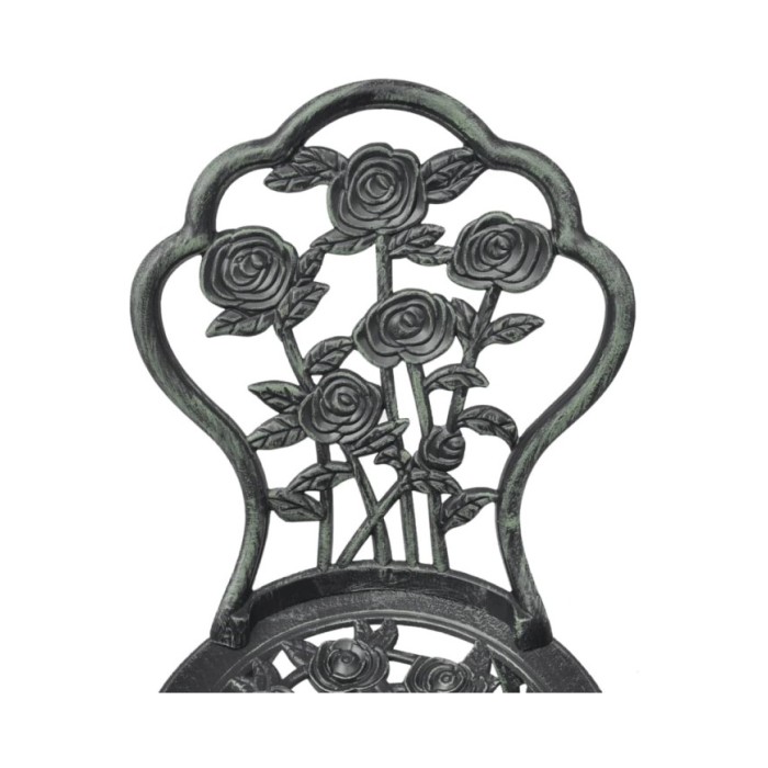 Chaises de bistro 2 pcs Aluminium coulé Vert