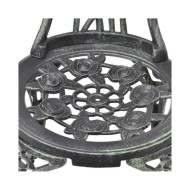 Chaises de bistro 2 pcs Aluminium coulé Vert