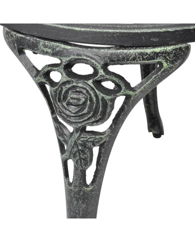 Chaises de bistro 2 pcs Aluminium coulé Vert