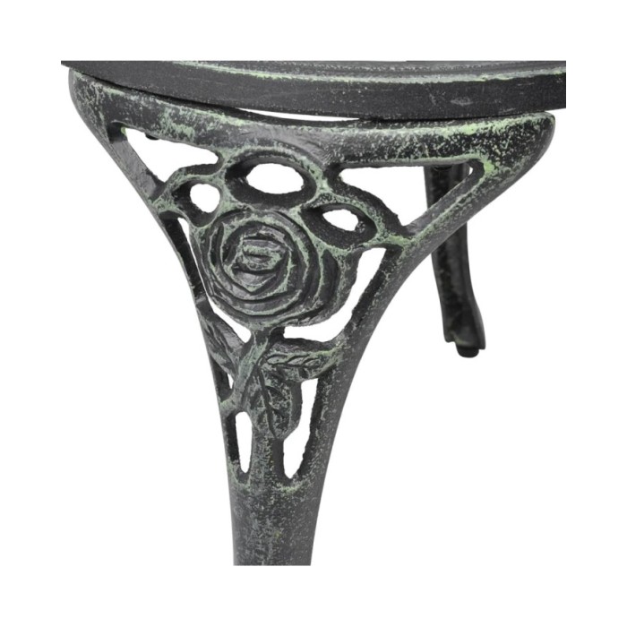 Chaises de bistro 2 pcs Aluminium coulé Vert
