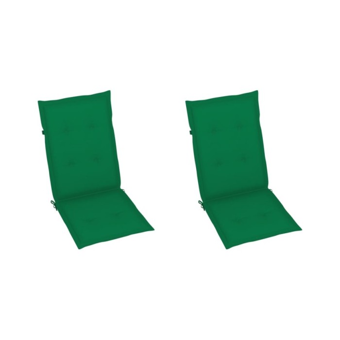 Coussin de chaise de jardin 2 pcs Vert 120 x 50 x 3 cm